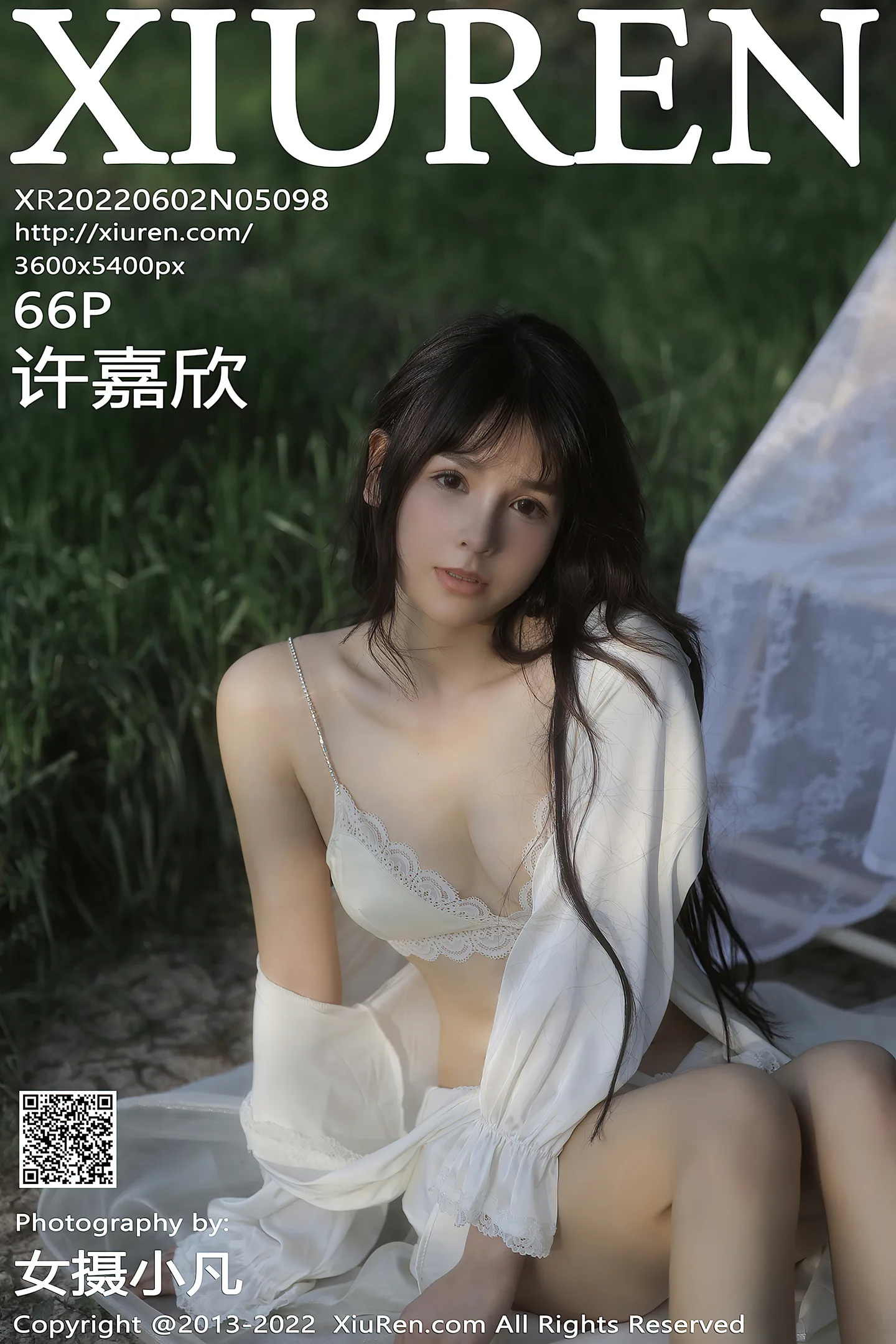 [XiuRen秀人网]No.5098_模特许嘉欣脱白色轻透长衫露白色蕾丝内衣秀曼妙身材诱惑写真66P-秀人网 - XiuRen.Space